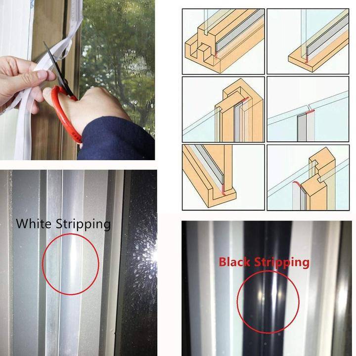 Weather Stripping Door Seal Strip Home Goods Color : Translucent|White|Gray|Brown|Black Weather Stripping Door Seal Strip Home Goods Color : Translucent|White|Gray|Brown|Black