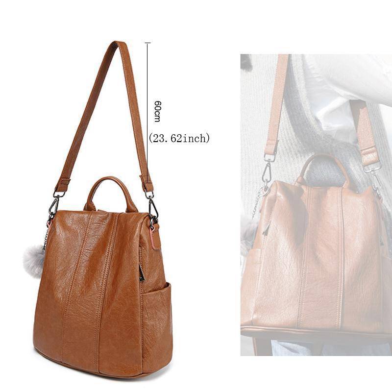 Anti-Theft Multifunction Leather Backpack Backpacks & Bags Color : Black|Brown Anti-Theft Multifunction Leather Backpack Backpacks & Bags Color : Black|Brown