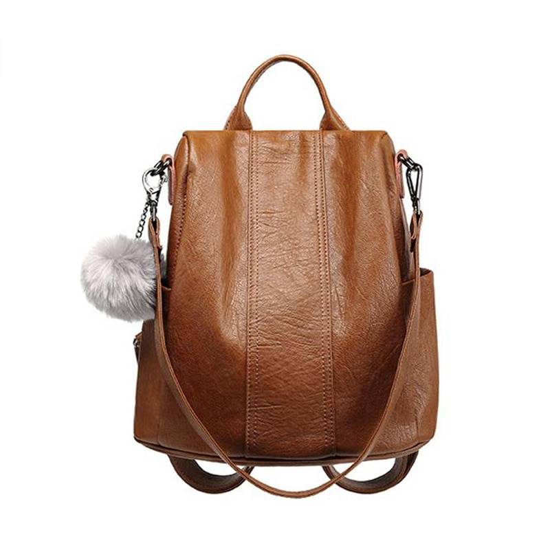 Anti-Theft Multifunction Leather Backpack Backpacks & Bags Color : Black|Brown Anti-Theft Multifunction Leather Backpack Backpacks & Bags Color : Black|Brown