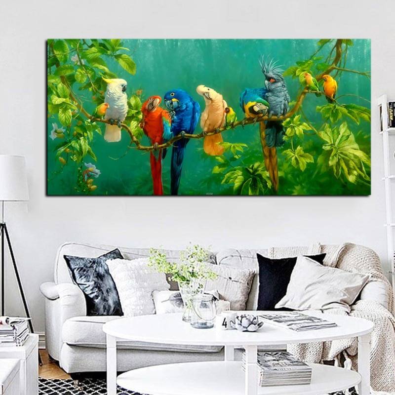 Colorful Parrots Canvas Home Goods Size : 30 x 60 cm|30 x 80 cm|35 x 70 cm|40 x 80 cm|50 x 100 cm|50 x 120 cm|60 x 150 cm|60 x 120 cm Colorful Parrots Canvas Home Goods Size : 30 x 60 cm|30 x 80 cm|35 x 70 cm|40 x 80 cm|50 x 100 cm|50 x 120 cm|60 x 150 cm|60 x 120 cm