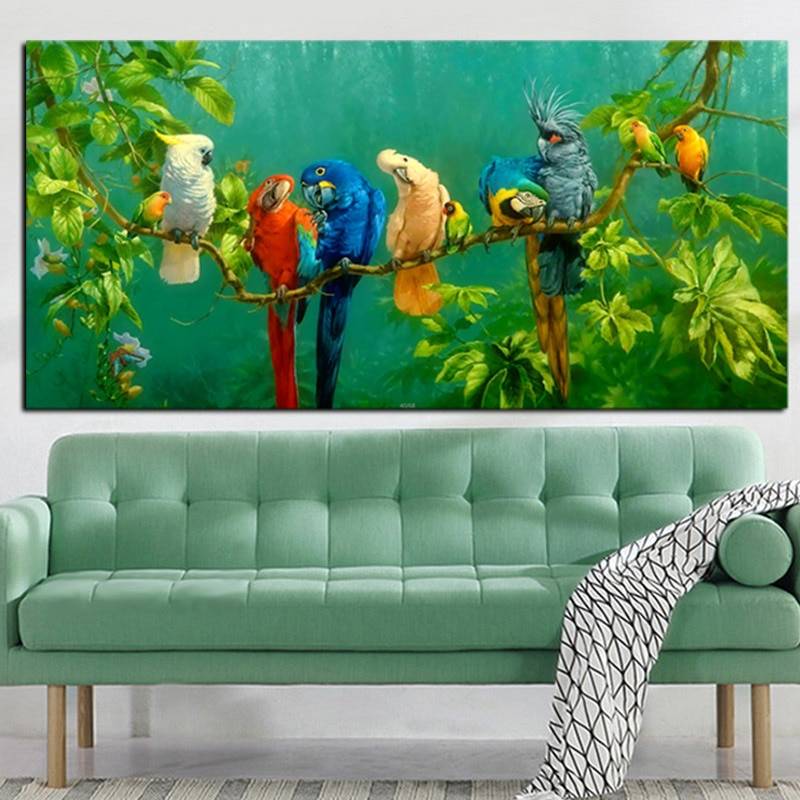 Colorful Parrots Canvas Home Goods Size : 30 x 60 cm|30 x 80 cm|35 x 70 cm|40 x 80 cm|50 x 100 cm|50 x 120 cm|60 x 150 cm|60 x 120 cm Colorful Parrots Canvas Home Goods Size : 30 x 60 cm|30 x 80 cm|35 x 70 cm|40 x 80 cm|50 x 100 cm|50 x 120 cm|60 x 150 cm|60 x 120 cm