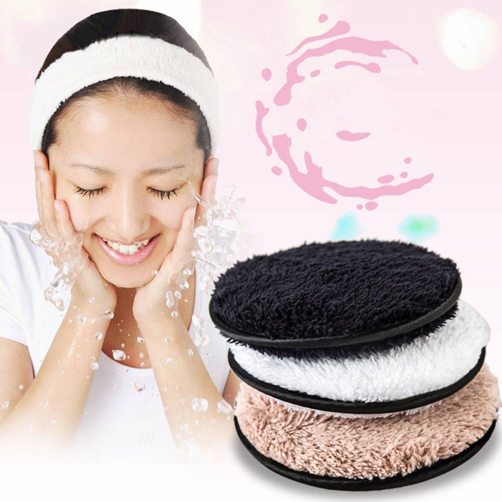 Microfiber Makeup Remover Pad Accessories Color : White|Beige|Black Microfiber Makeup Remover Pad Accessories Color : White|Beige|Black