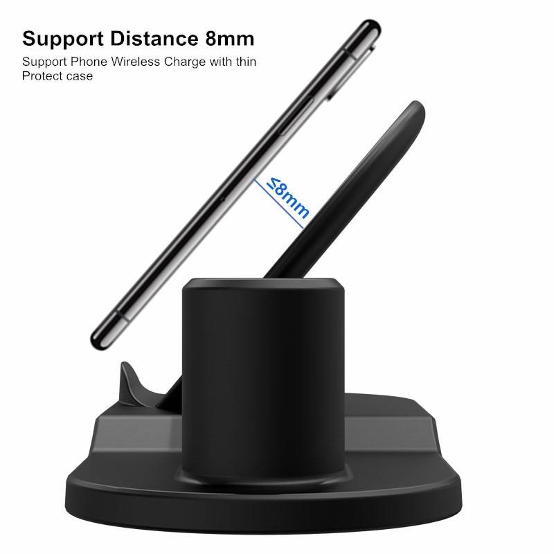 3-in-1 Wireless Charging Dock Station Phone Accessories Color : White|Black 3-in-1 Wireless Charging Dock Station Phone Accessories Color : White|Black