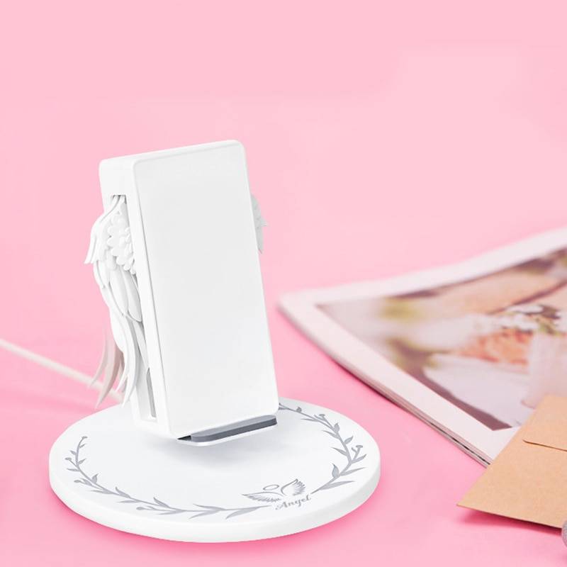 Angel Wings Wireless Charger Phone Accessories Color : White Angel Wings Wireless Charger Phone Accessories Color : White