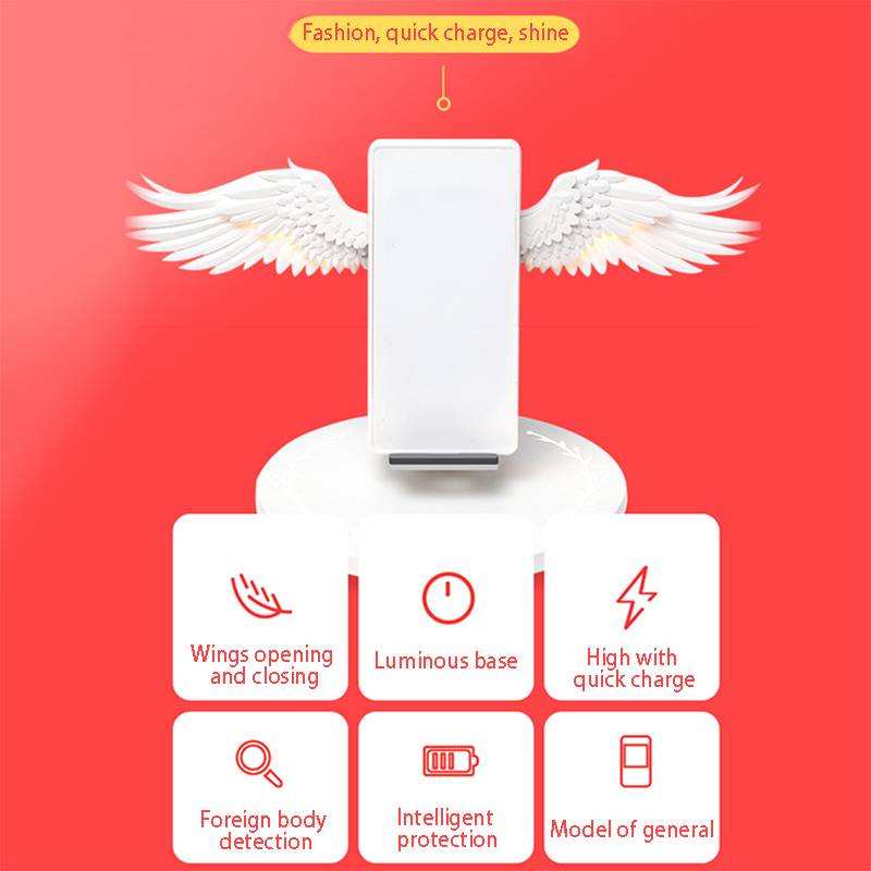 Angel Wings Wireless Charger Phone Accessories Color : White Angel Wings Wireless Charger Phone Accessories Color : White
