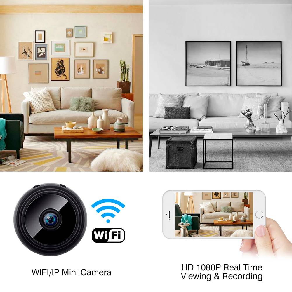 A9 WiFi 1080P Full HD Night Vision Wireless IP Camera Consumer Electronics Color : Black A9 WiFi 1080P Full HD Night Vision Wireless IP Camera Consumer Electronics Color : Black