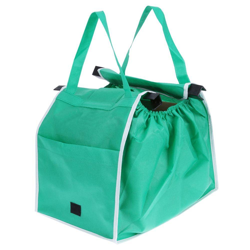 Clip-To-Cart Foldable Shopping Handbags Backpacks & Bags Color : Green Clip-To-Cart Foldable Shopping Handbags Backpacks & Bags Color : Green