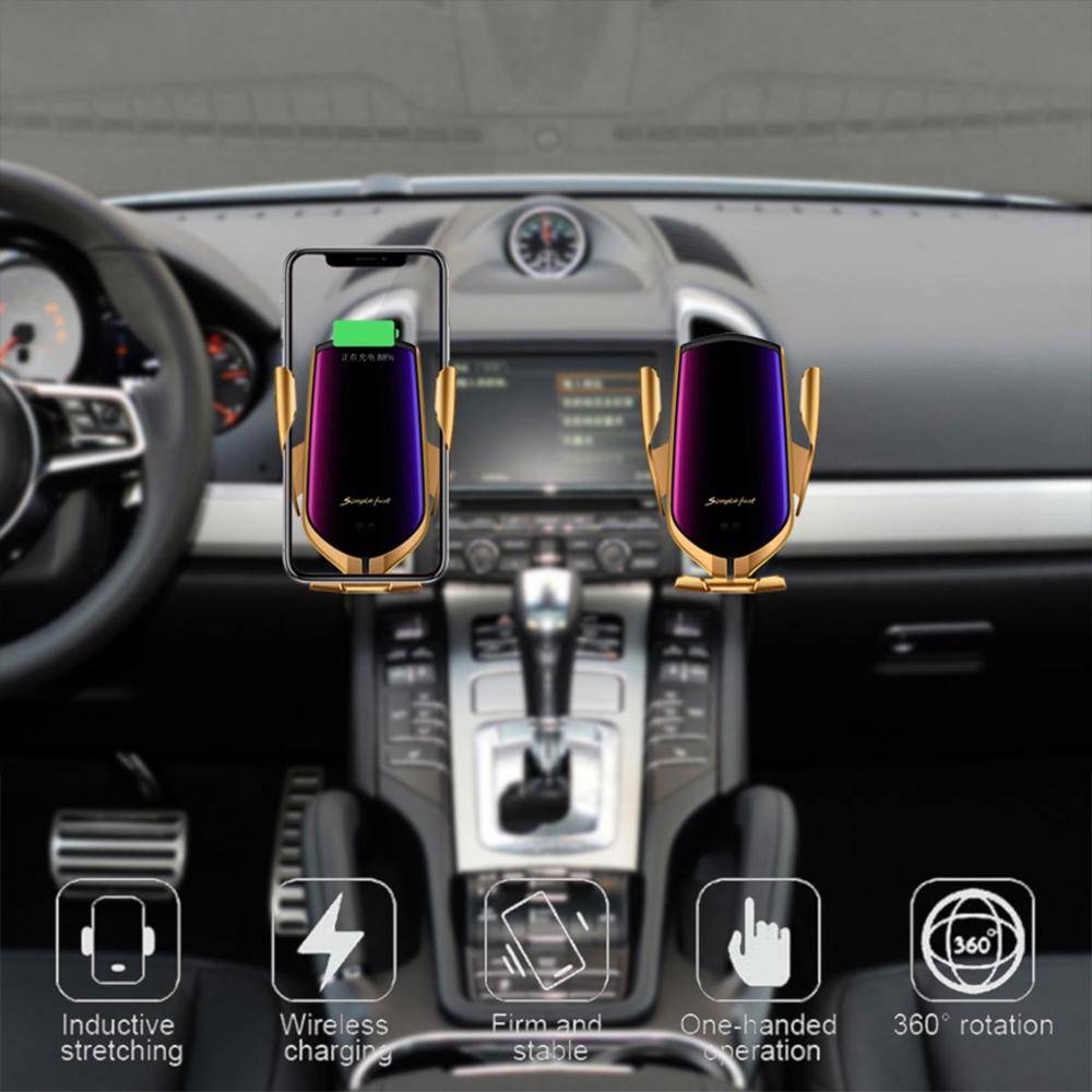 Smart Induction Car Phone Holder With Wireless Charger Phone Accessories Color : Gold |Silver Smart Induction Car Phone Holder With Wireless Charger Phone Accessories Color : Gold |Silver