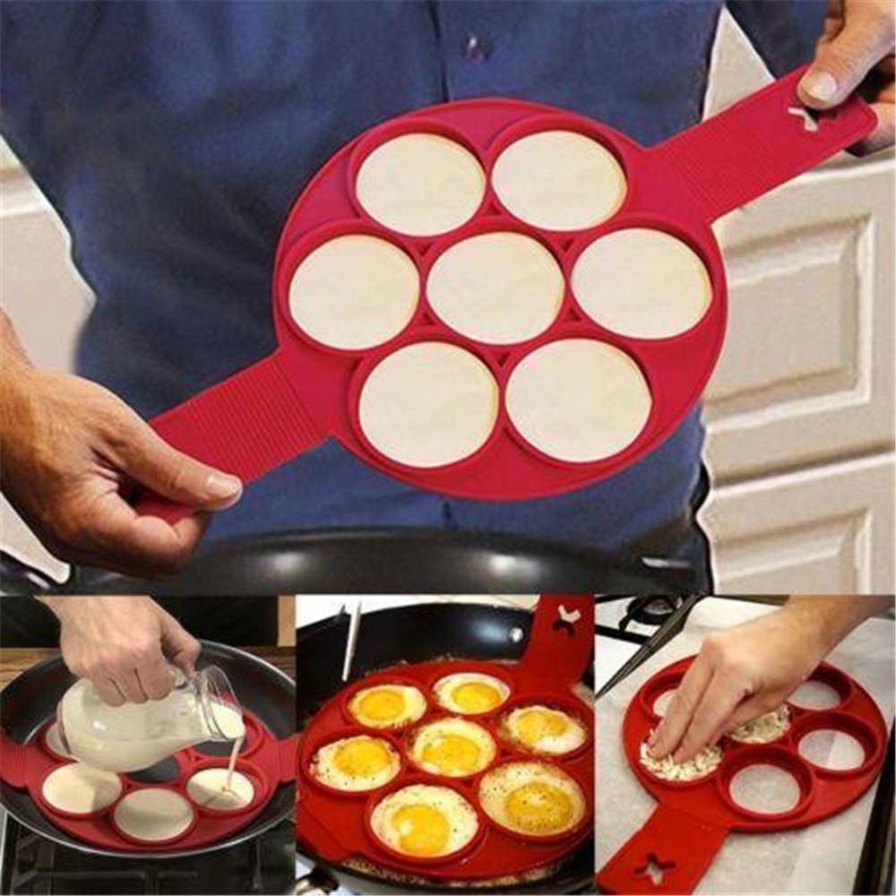 Non-Stick Flip Cooker Home Goods Color : Red Non-Stick Flip Cooker Home Goods Color : Red