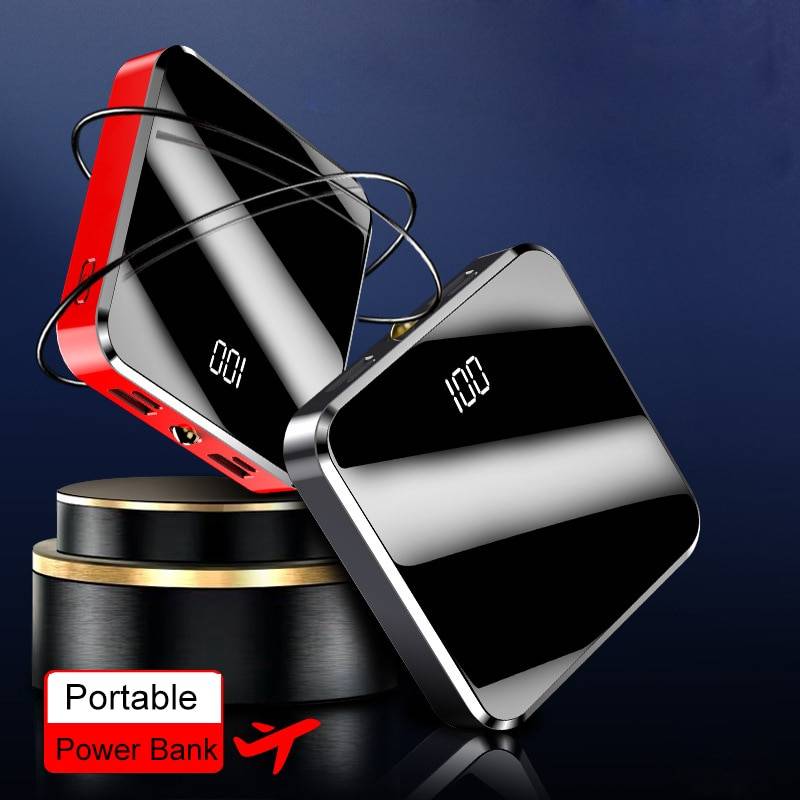 Portable USB-C Charger Box Phone Accessories Color : Black|Red Portable USB-C Charger Box Phone Accessories Color : Black|Red