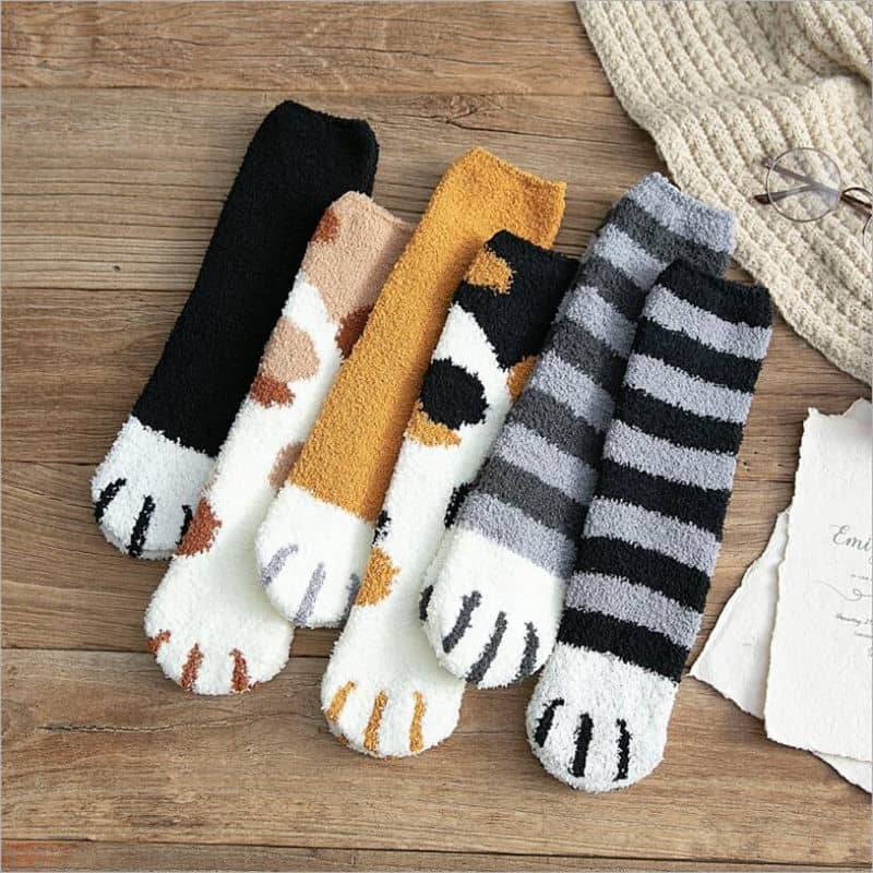 Cute Cat Claw Plush Warm Socks Accessories Color : Black and Grey|Light Grey|Black and Brown|Light Brown |Black|Camel Cute Cat Claw Plush Warm Socks Accessories Color : Black and Grey|Light Grey|Black and Brown|Light Brown |Black|Camel
