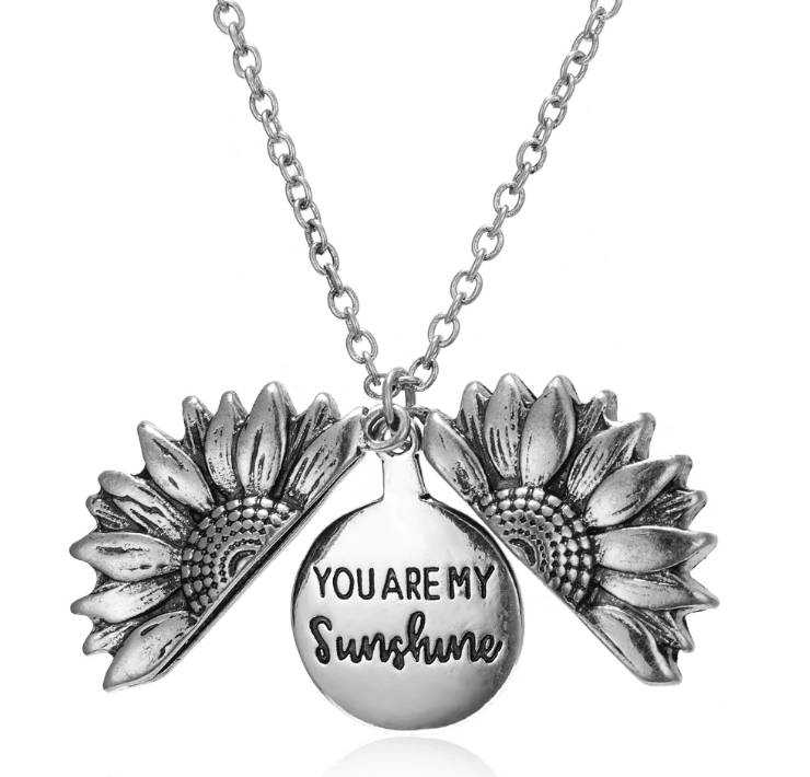 You Are My Sunshine Sunflower Pendant Necklace Jewelry Color : Gold|Silver|Rose Gold You Are My Sunshine Sunflower Pendant Necklace Jewelry Color : Gold|Silver|Rose Gold