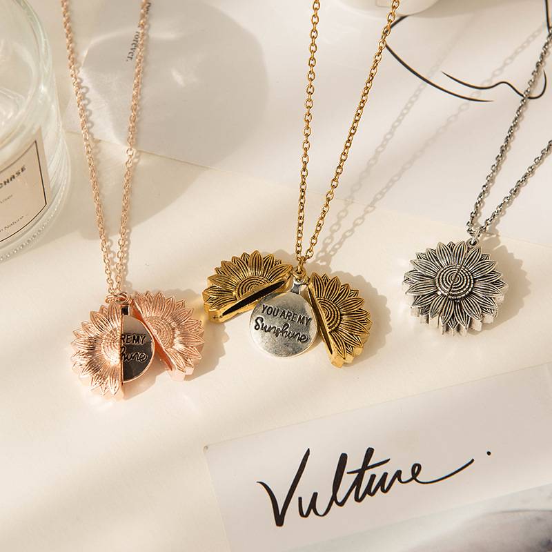You Are My Sunshine Sunflower Pendant Necklace Jewelry Color : Gold|Silver|Rose Gold You Are My Sunshine Sunflower Pendant Necklace Jewelry Color : Gold|Silver|Rose Gold
