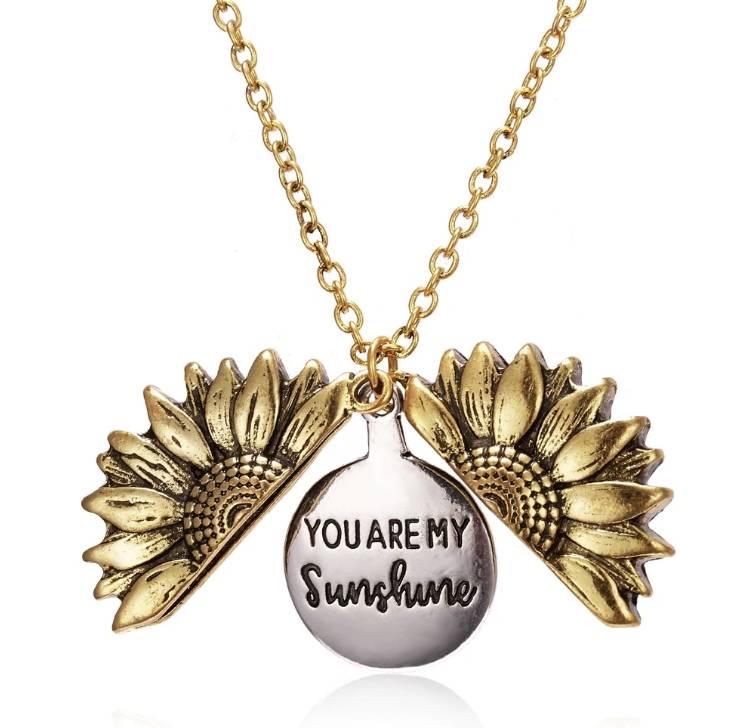 You Are My Sunshine Sunflower Pendant Necklace Jewelry Color : Gold|Silver|Rose Gold You Are My Sunshine Sunflower Pendant Necklace Jewelry Color : Gold|Silver|Rose Gold