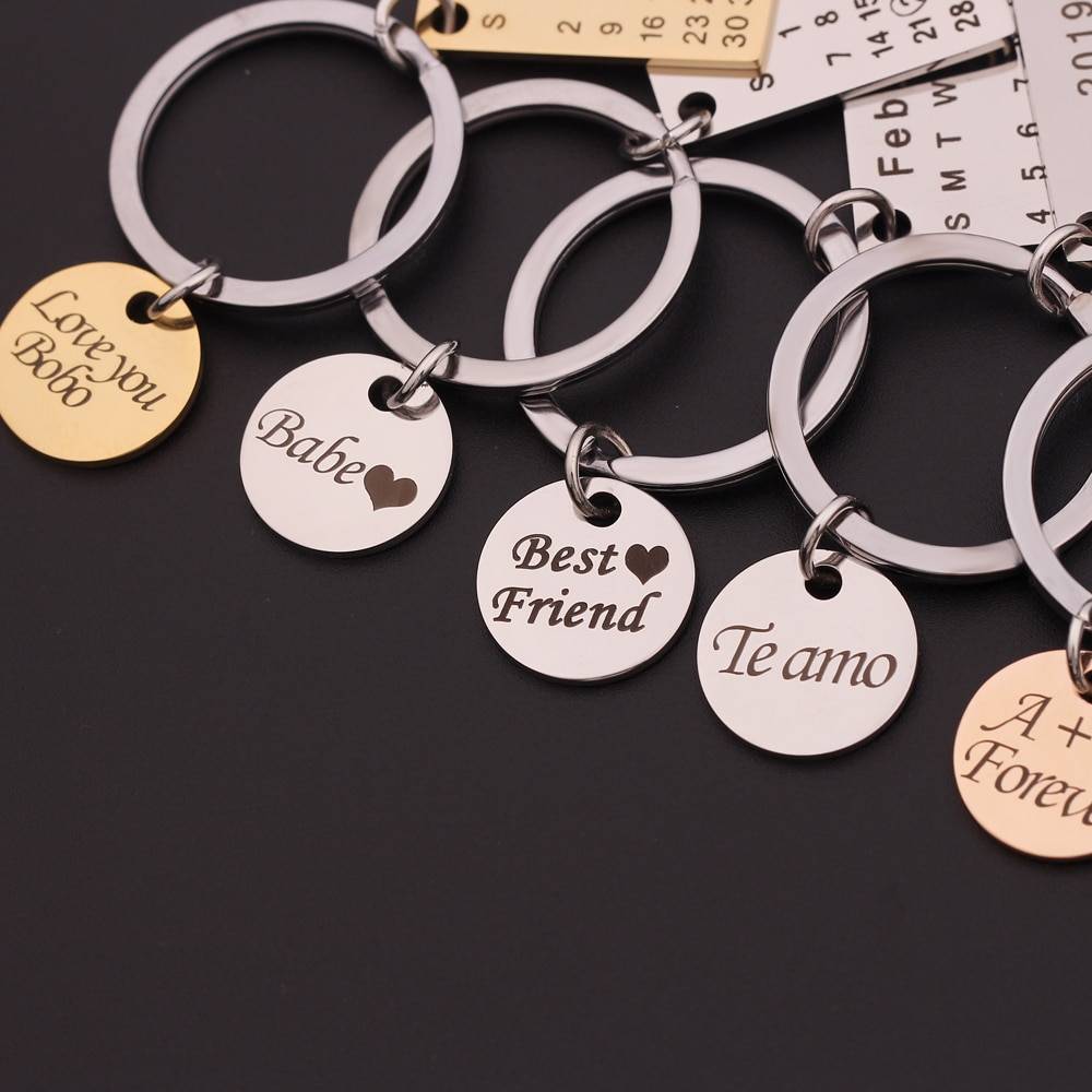 Personalized Love Calendar Keychain Jewelry Color : Silver|Gold|Rose gold|Black Personalized Love Calendar Keychain Jewelry Color : Silver|Gold|Rose gold|Black
