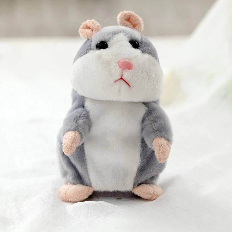Cute Repeating Talking Plush Hamster Toys Color: Gray Cute Repeating Talking Plush Hamster Toys Color: Gray
