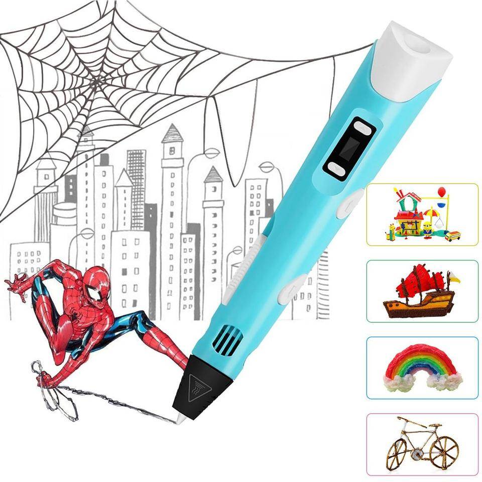 3D Printing Pen With USB Toys Type: EU Plug|US Plug|UK Plug Color: Blue 3D Printing Pen With USB Toys Type: EU Plug|US Plug|UK Plug Color: Blue