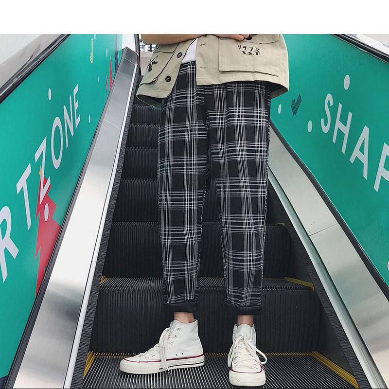 Streetwear Casual Plaid Joggers Apparel Color : Gray/Black|Yellow|Brown|Beige|Gray Streetwear Casual Plaid Joggers Apparel Color : Gray/Black|Yellow|Brown|Beige|Gray