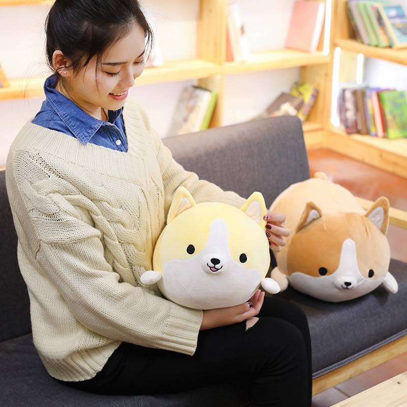 Cute Corgi Plush Pillow Toys Color : Gray Cute Corgi Plush Pillow Toys Color : Gray