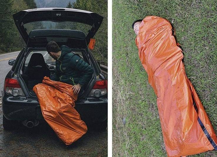 Emergency Sleeping Bag Travel & Outdoor Color : Green|Orange|Camouflage Emergency Sleeping Bag Travel & Outdoor Color : Green|Orange|Camouflage