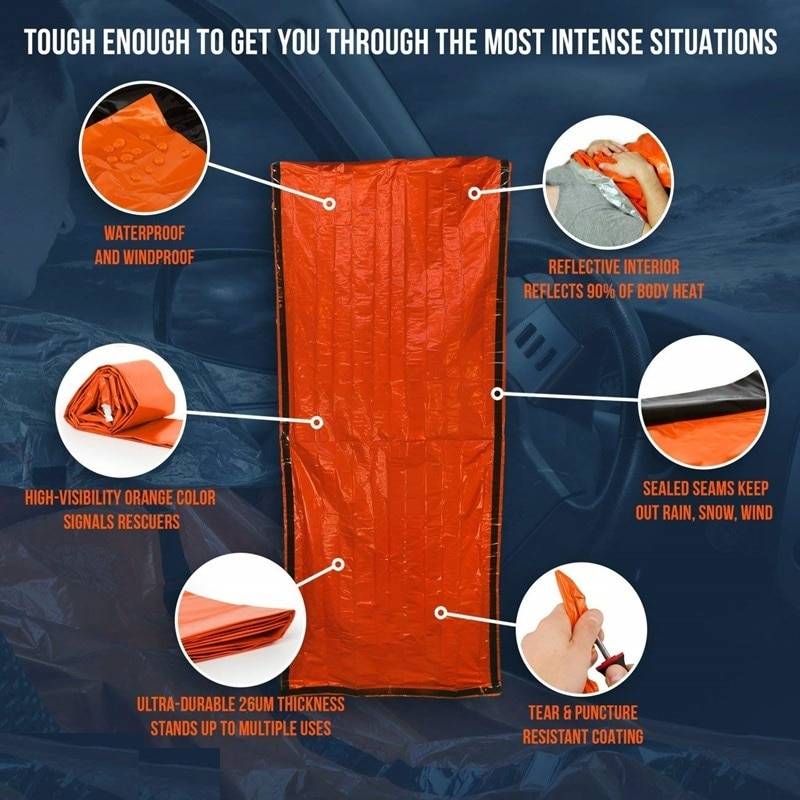 Emergency Sleeping Bag Travel & Outdoor Color : Green|Orange|Camouflage Emergency Sleeping Bag Travel & Outdoor Color : Green|Orange|Camouflage