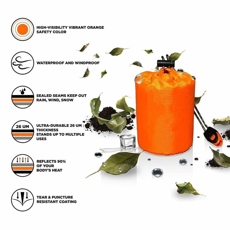 Emergency Sleeping Bag Travel & Outdoor Color : Green|Orange|Camouflage Emergency Sleeping Bag Travel & Outdoor Color : Green|Orange|Camouflage
