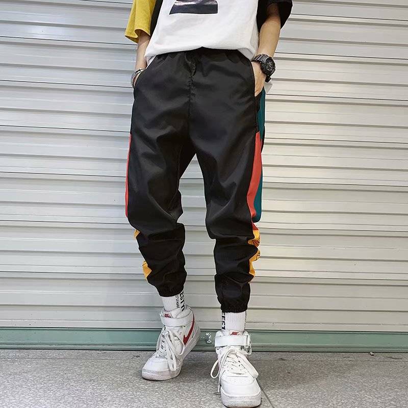 Street Fashion Men Pants Apparel Color : Black|White Street Fashion Men Pants Apparel Color : Black|White