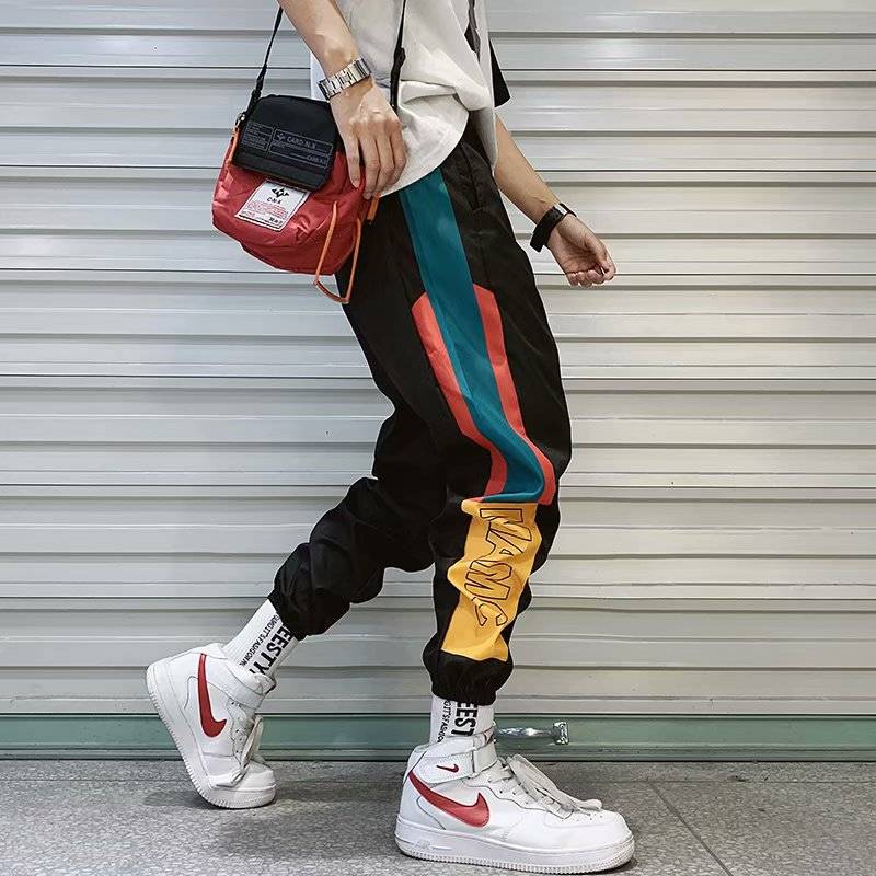 Street Fashion Men Pants Apparel Color : Black|White Street Fashion Men Pants Apparel Color : Black|White