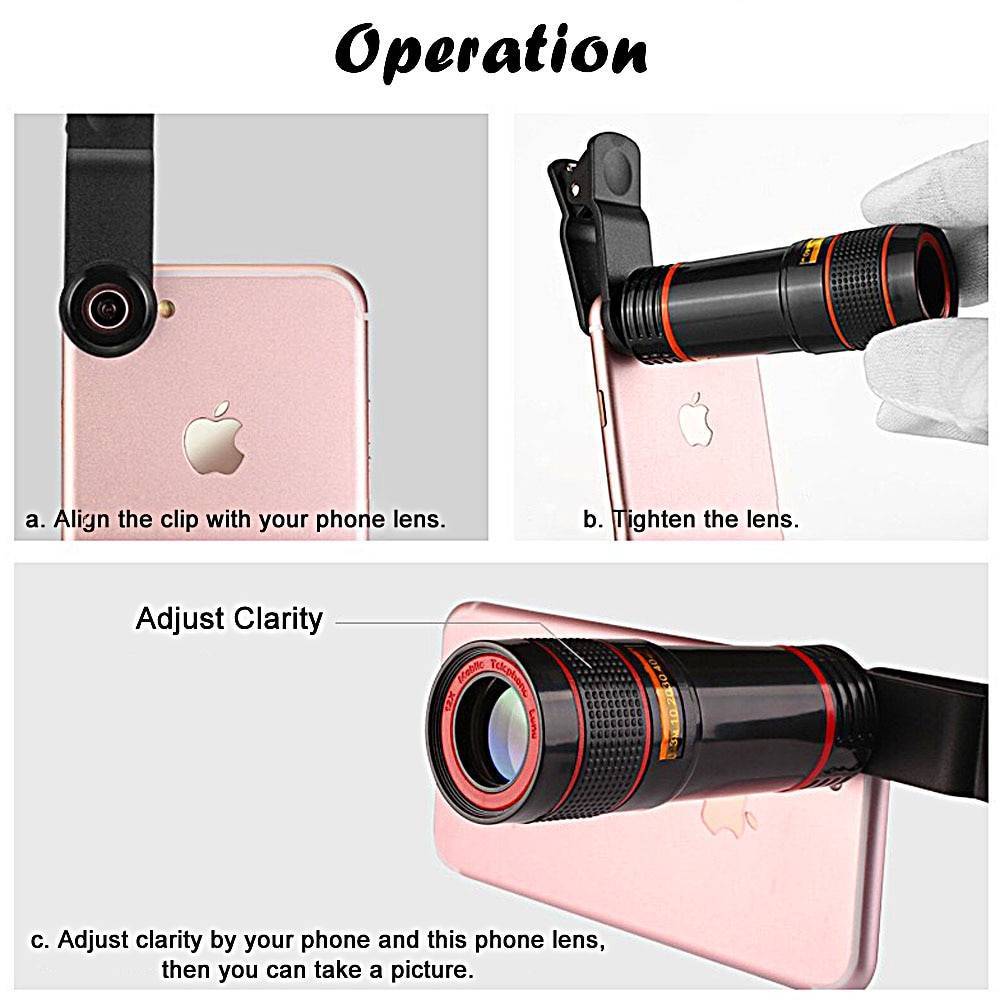 Mobile Phone Camera Lens 12X Zoom Best Sellers Phone Accessories Color : Black Mobile Phone Camera Lens 12X Zoom Best Sellers Phone Accessories Color : Black