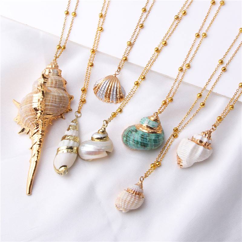 Boho Conch Shell Necklace Jewelry Color : Golden Boho Conch Shell Necklace Jewelry Color : Golden