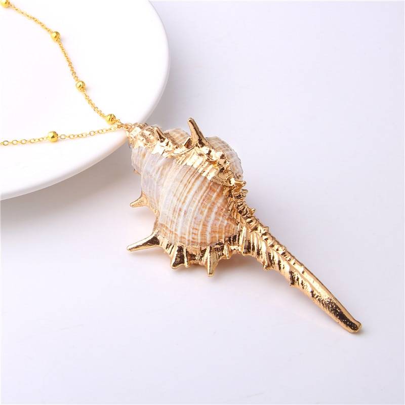 Boho Conch Shell Necklace Jewelry Color : Golden Boho Conch Shell Necklace Jewelry Color : Golden