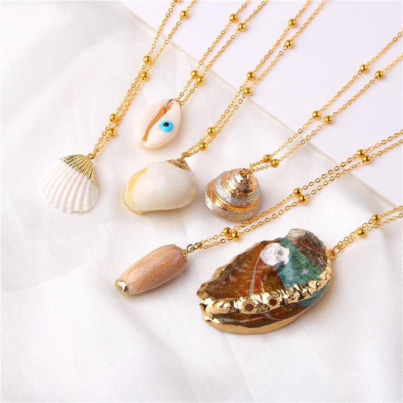 Boho Conch Shell Necklace Jewelry Color : Golden Boho Conch Shell Necklace Jewelry Color : Golden