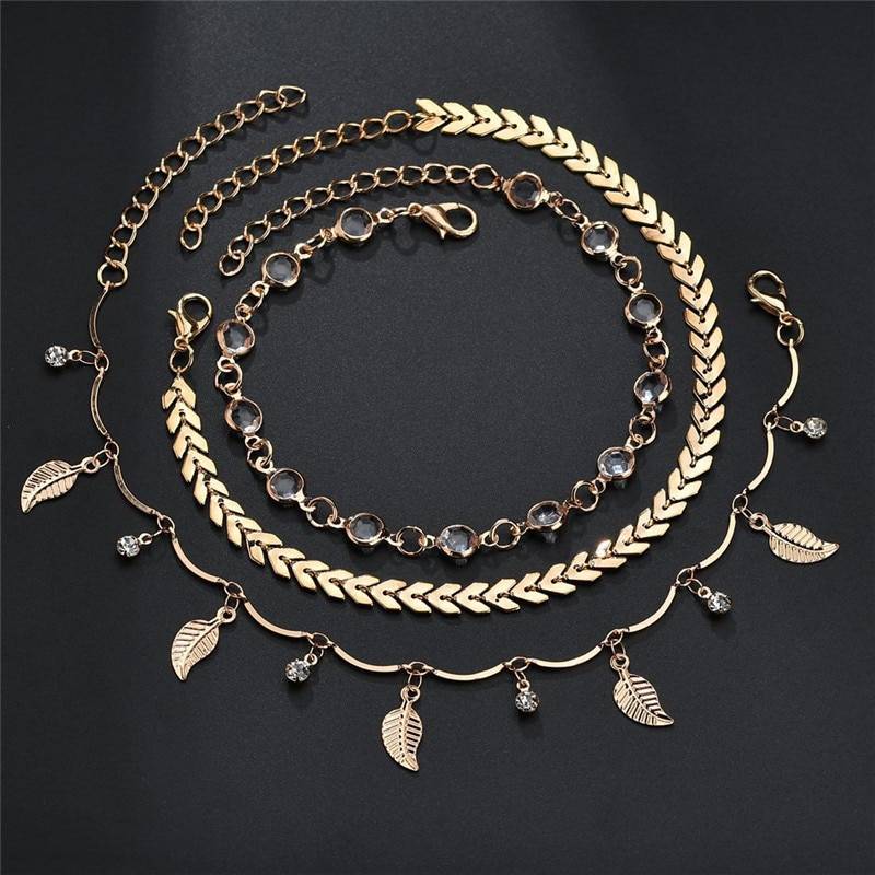 Women's Fashion Anklets Set