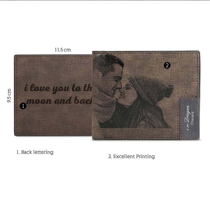 Men's Custom Inscription Photo Engraved Wallet Gifts For Him Color : Light Brown|Dark brown|Gray|Black Men's Custom Inscription Photo Engraved Wallet Gifts For Him Color : Light Brown|Dark brown|Gray|Black